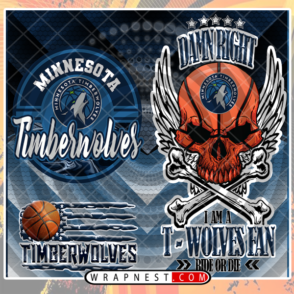 TIMBERWOLVES SKULL WRAP