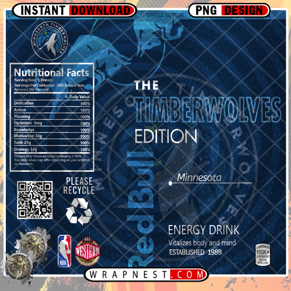 TIMBERWOLVES RED BULL WRAP