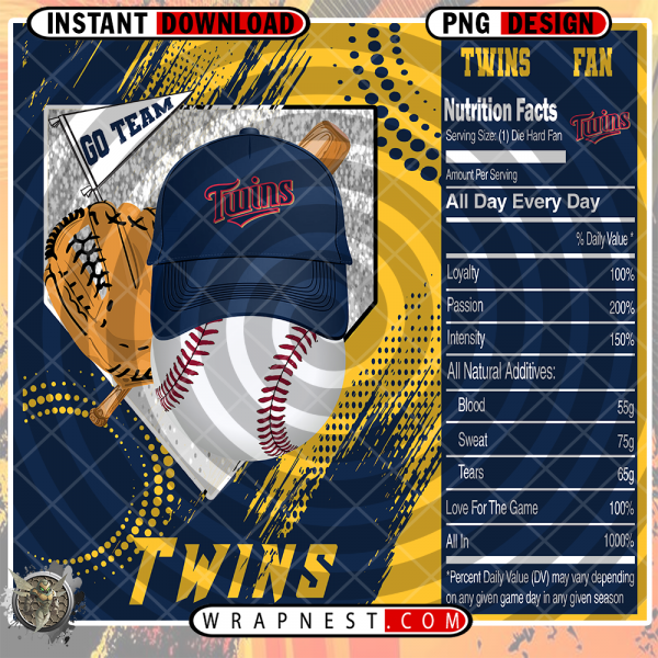 TWINS TEAM FAN SODA WRAP