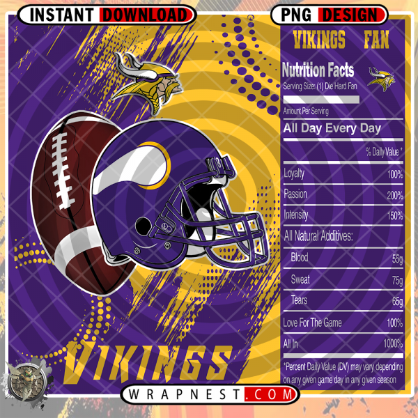 VIKINGS TEAM FAN SODA WRAP