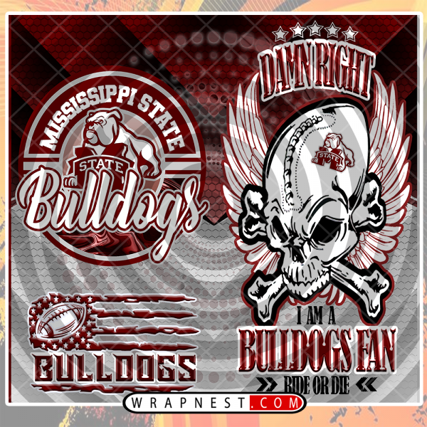 MISSISSIPPI STATE SKULL WRAP