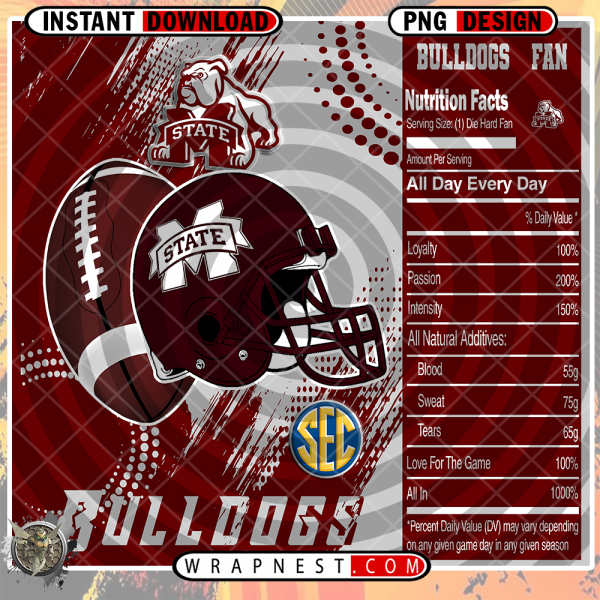 MISSISSIPPI STATE TEAM FAN SODA WRAP