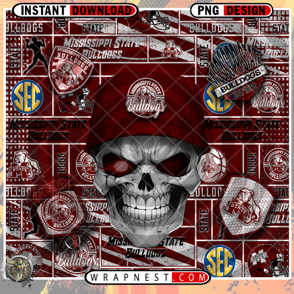 MISSISSIPPI STATE SKULL WRAP