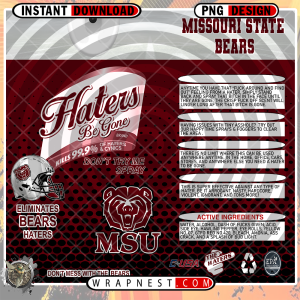 MISSOURI STATE HATERS BE GONE WRAP