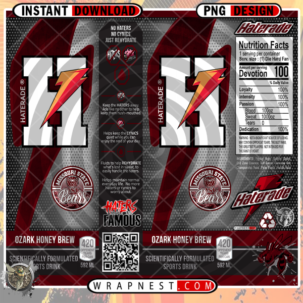 MISSOURI STATE HATERADE WRAP