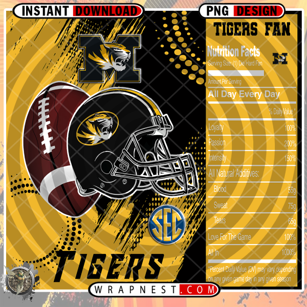 MISSOURI TEAM FAN SODA WRAP