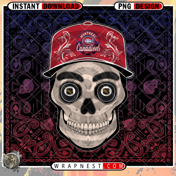 CANADIENS SKULL HANDKERCHIEF WRAP