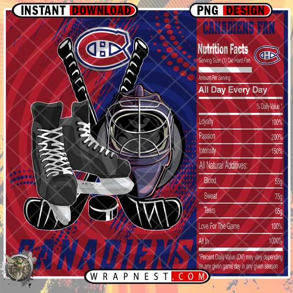 CANADIENS TEAM FAN SODA WRAP