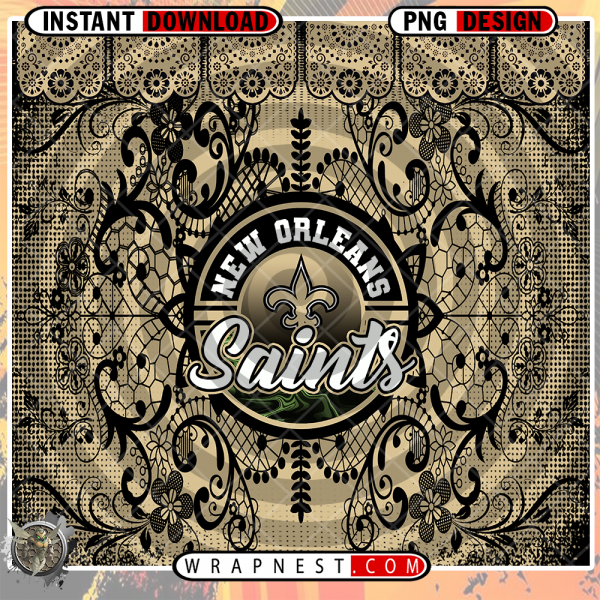 SAINTS LACE & LOGO WRAP