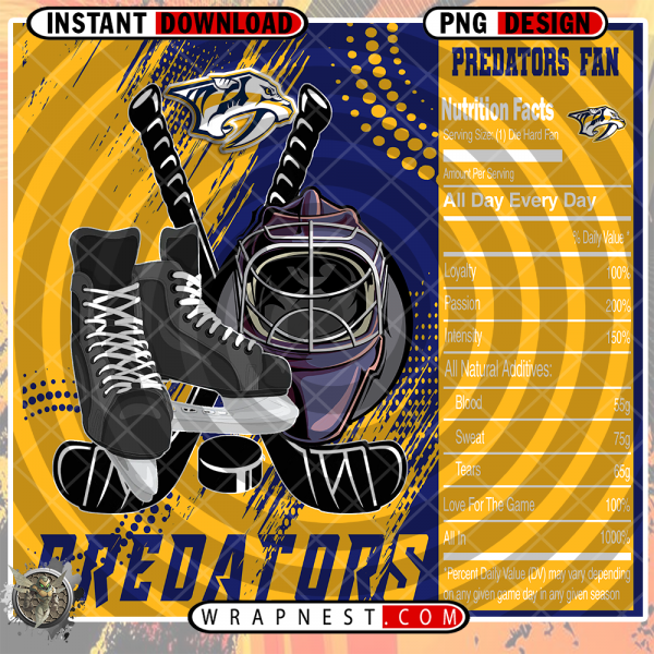 PREDATORS TEAM FAN SODA WRAP