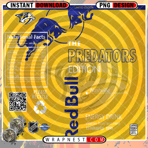 PREDATORS RED BULL WRAP