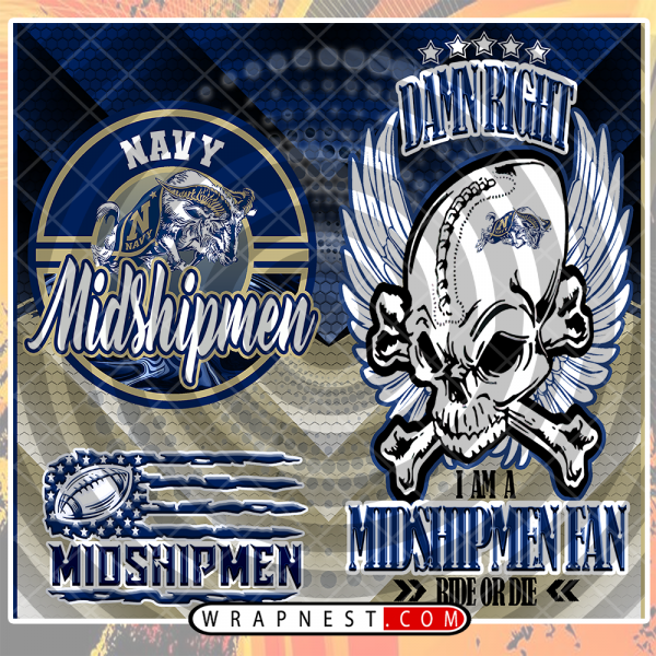 NAVY SKULL WRAP