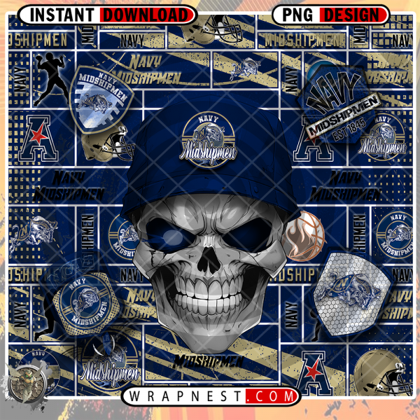 NAVY SKULL WRAP