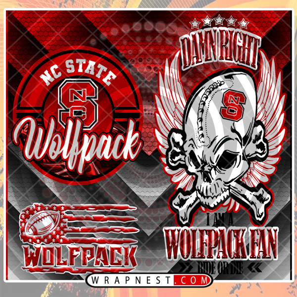 NC STATE SKULL WRAP