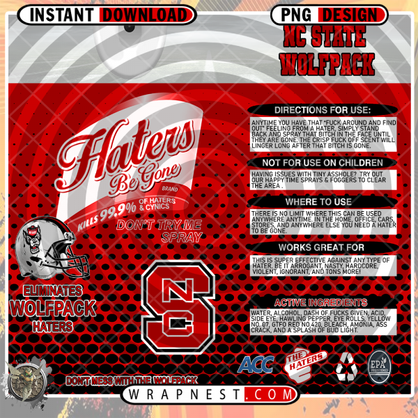 NC STATE HATERS BE GONE WRAP