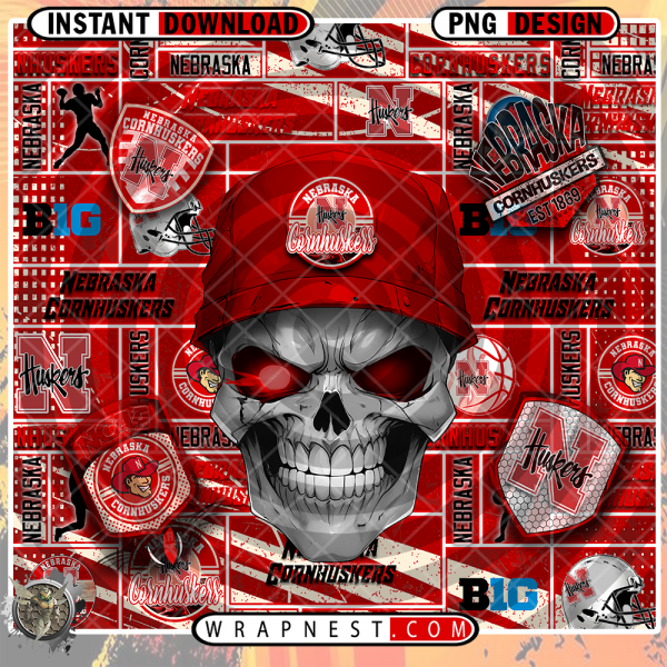NEBRASKA SKULL WRAP