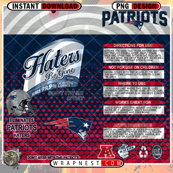 PATRIOTS HATERS BE GONE WRAP