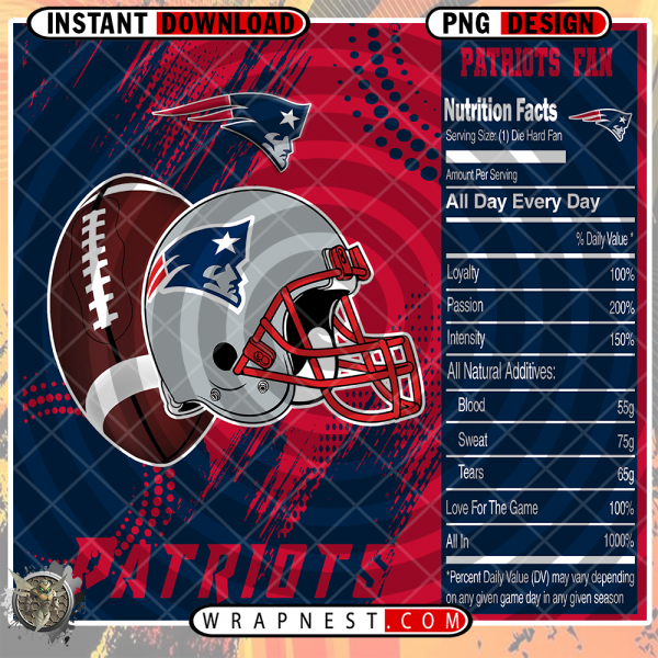 PATRIOTS TEAM FAN SODA WRAP