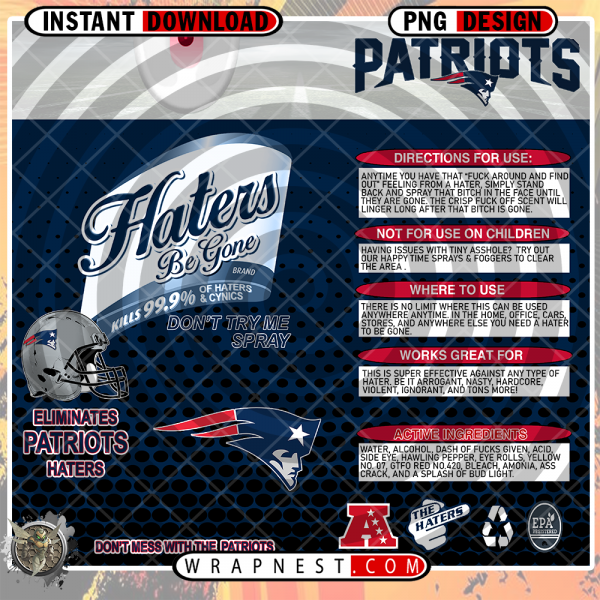 PATRIOTS HATERS BE GONE WRAP