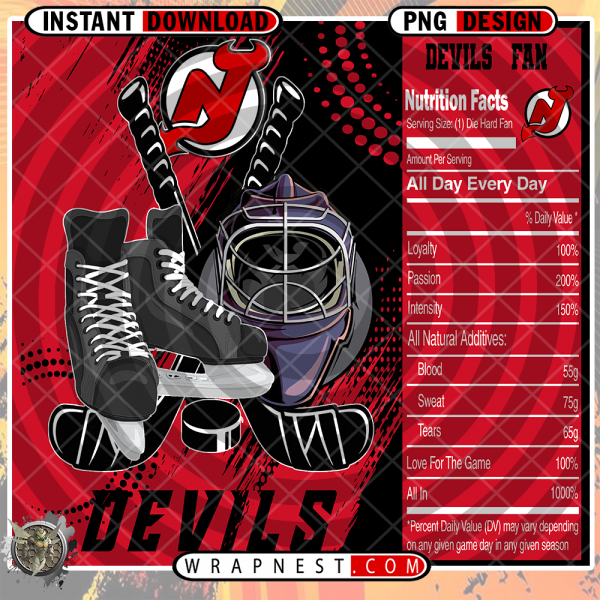 DEVILS TEAM FAN SODA WRAP