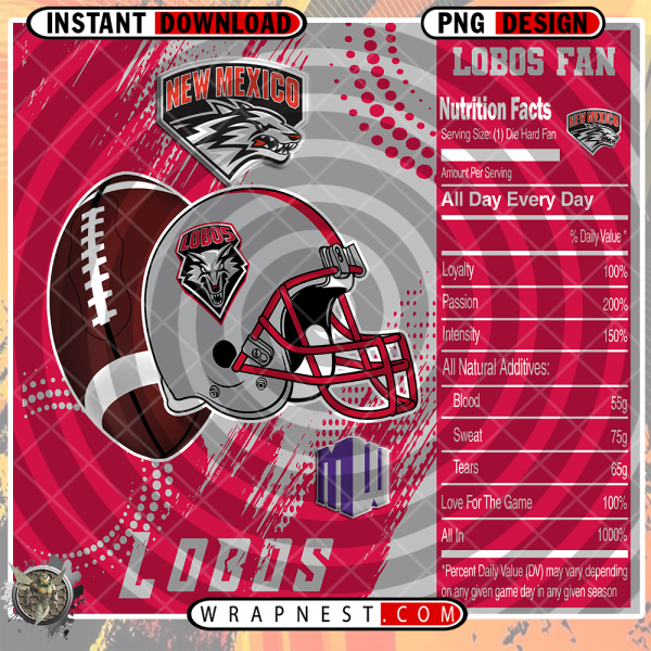 NEW MEXICO TEAM FAN SODA WRAP