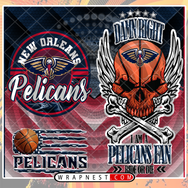 PELICANS SKULL WRAP