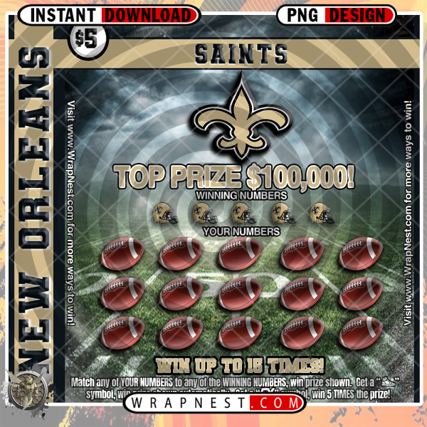 SAINTS SCRATCH OFF WRAP