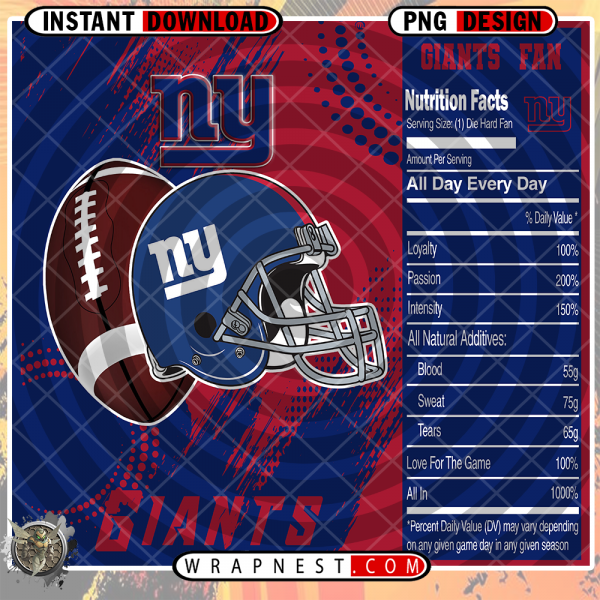 GIANTS TEAM FAN SODA WRAP