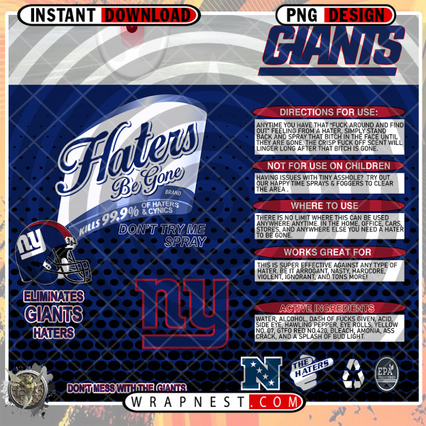 GIANTS HATERS BE GONE WRAP