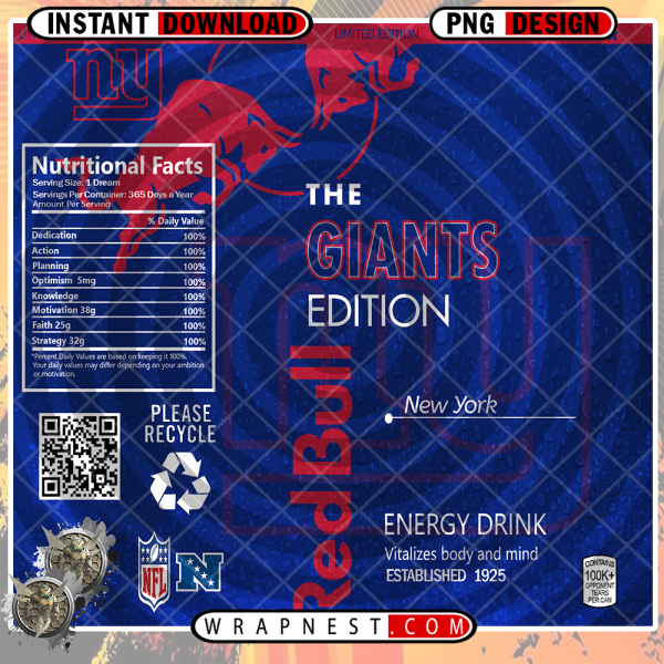 GIANTS RED BULL WRAP