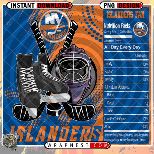 ISLANDERS TEAM FAN SODA WRAP