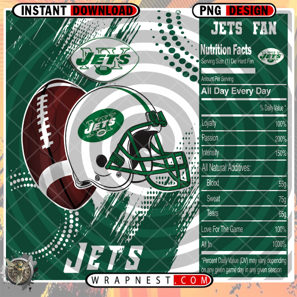 JETS TEAM FAN SODA WRAP