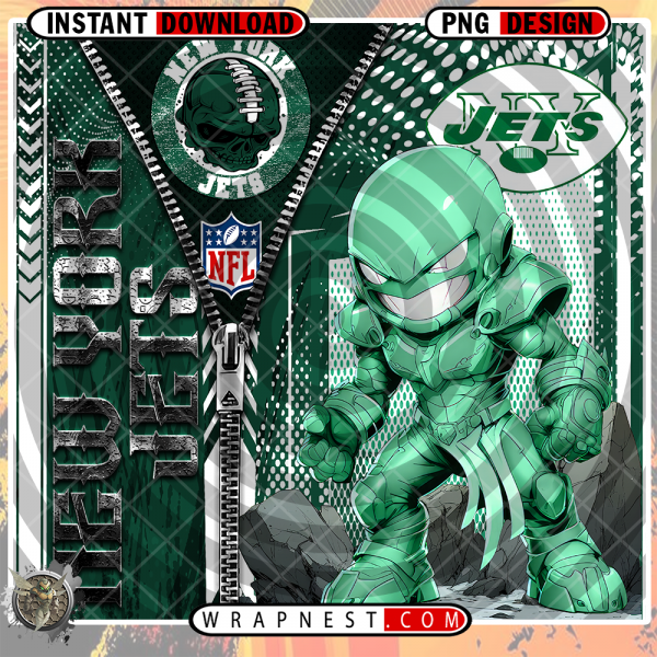 JETS ZIPPER MASCOT
