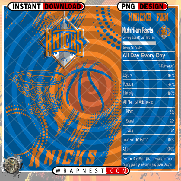 KNICKS TEAM FAN SODA WRAP