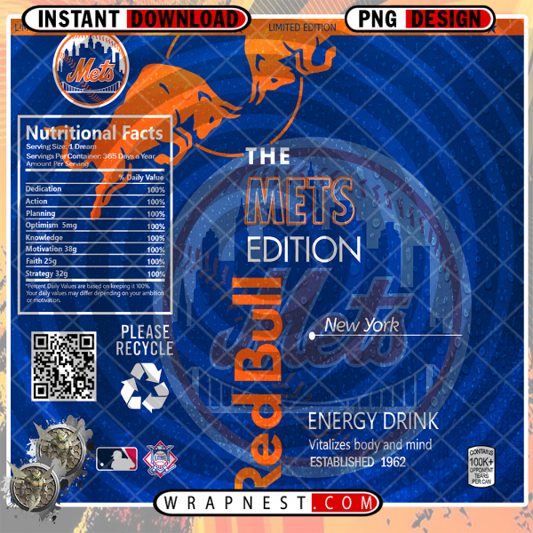 METS RED BULL WRAP