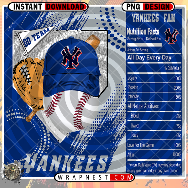 YANKEES TEAM FAN SODA WRAP
