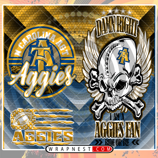 NC A&T SKULL WRAP