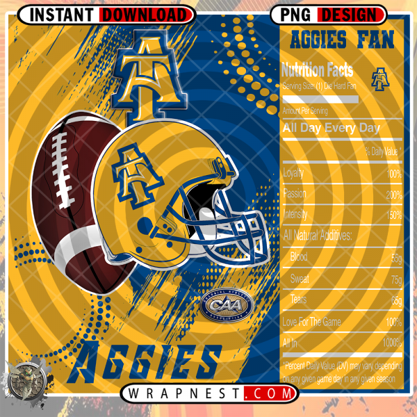 NC A&T TEAM FAN SODA WRAP
