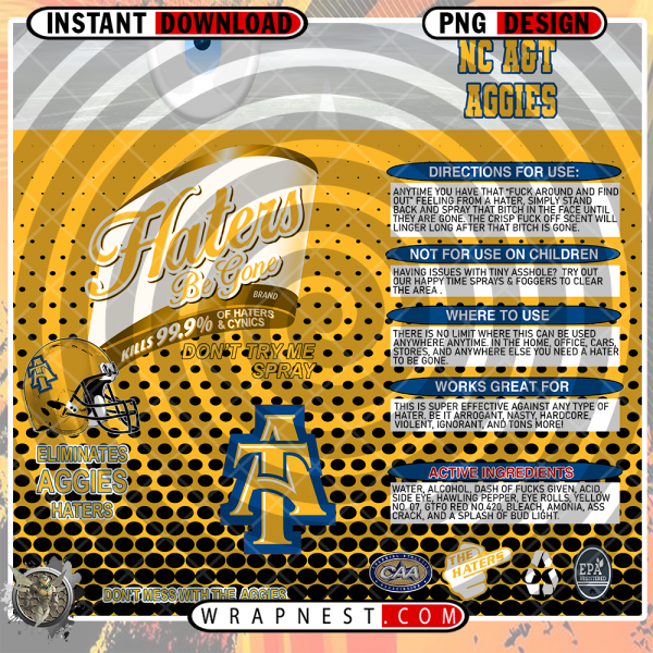 NC A&T HATERS BE GONE WRAP