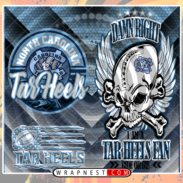 NORTH CAROLINA SKULL WRAP