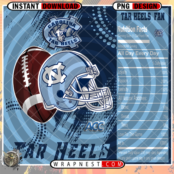 NORTH CAROLINA TEAM FAN SODA WRAP