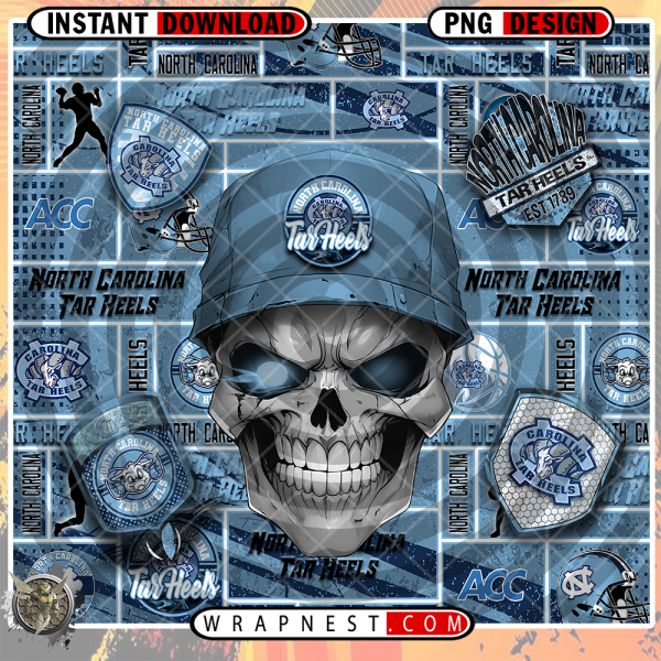 NORTH CAROLINA SKULL WRAP