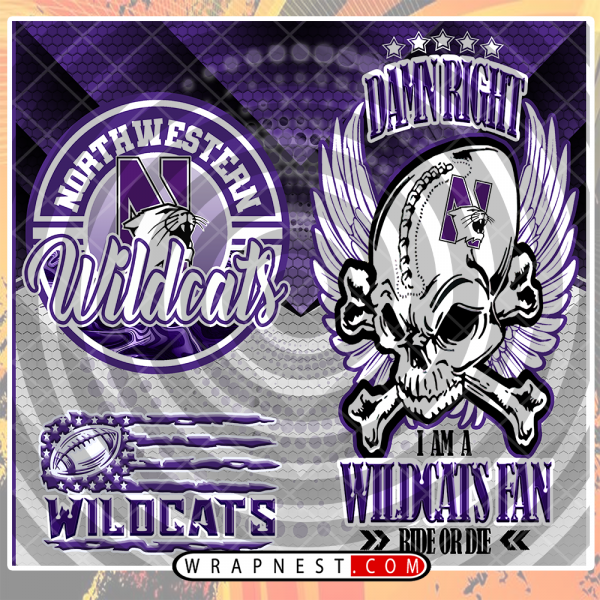 NORTHWESTERN SKULL WRAP