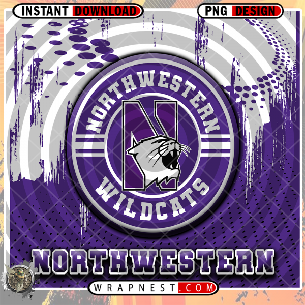 NORTHWESTERN DOT LOGO WRAP