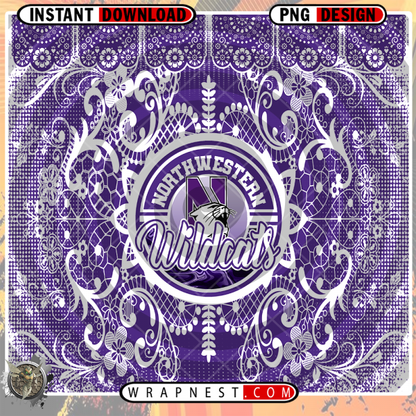 NORTHWESTERN LACE & LOGO WRAP