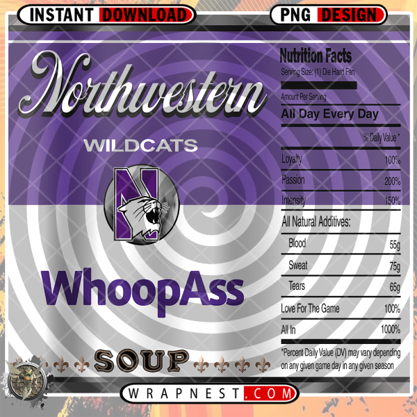NORTHWESTERN WHOOPASS WRAP