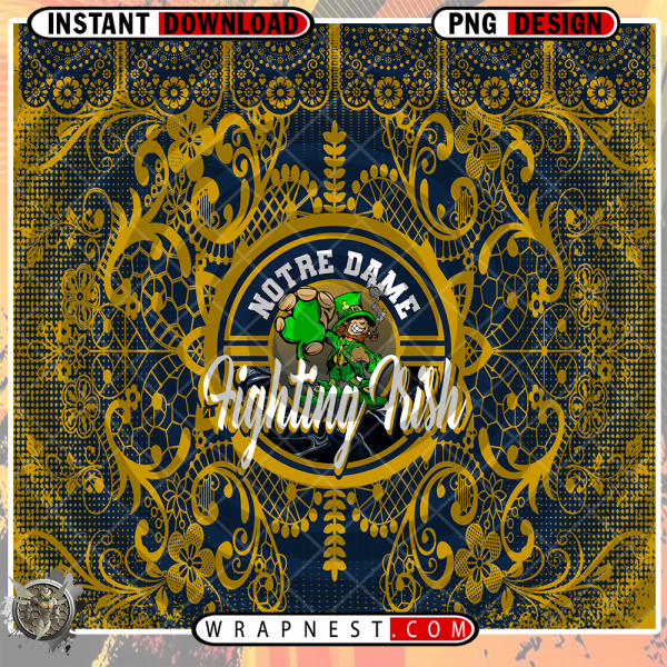 NOTRE DAME LACE & LOGO WRAP