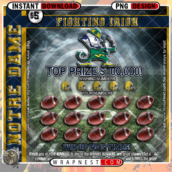 NOTRE DAME SCRATCH OFF WRAP