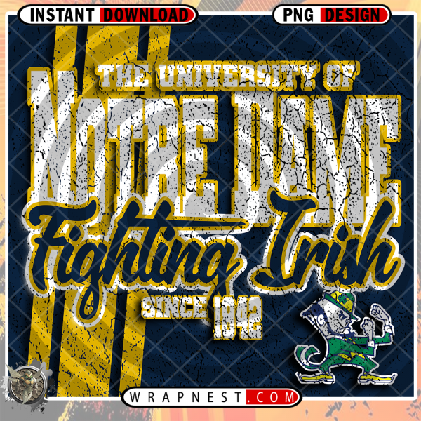 NOTRE DAME FIGHTING GRUNGE v2