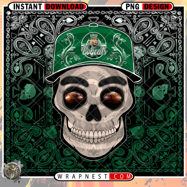 OHIO SKULL HANDKERCHIEF WRAP